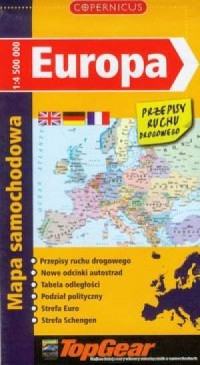 Europa. Mapa samochodowa - okładka książki