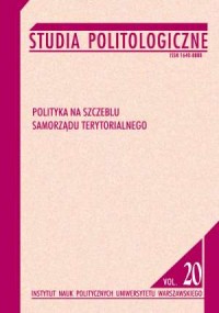 Studia Politologiczne nr 20. Polityka - okładka książki