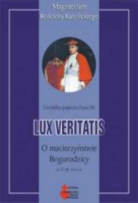 Lux veritatis (O macierzyństwie - okładka książki