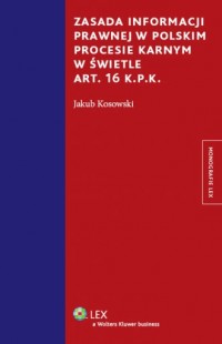 Zasada informacji prawnej w polskim - okładka książki
