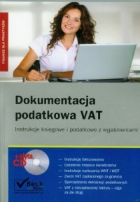 Dokumentacja podatkowa VAT (+ CD) - okładka książki