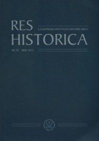Res Historica. Tom 31 (2011) - okładka książki