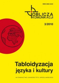 Tabloidyzacja języka i kultury - okładka książki