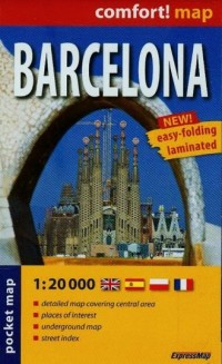 Barcelona - laminowany plan miasta - okładka książki