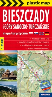 Bieszczady (mapa turystyczna 1:65 - okładka książki