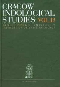 Cracow Indological Studies. Vol. - okładka książki