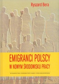 Emigranci polscy w nowym środowisku - okładka książki