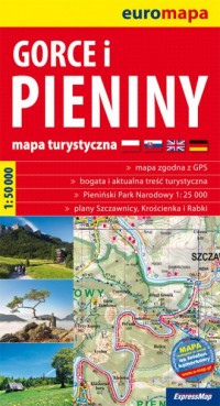 Gorce i Pieniny (mapa turystyczna - okładka książki
