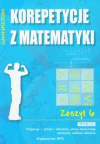 Korepetycje z matematyki. Zeszyt - okładka podręcznika