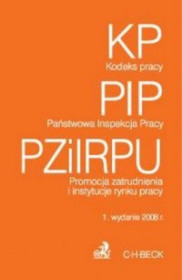 KP. PIP. Promocja zatrudnienia - okładka książki