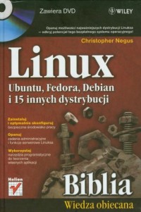 Linux. Biblia. Ubuntu, Fedora, - okładka książki