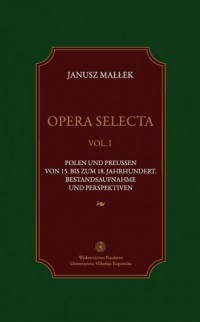 Opera selecta. Tom 1 - okładka książki