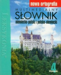 Multimedialny słownik niemiecko-polski, - okładka książki