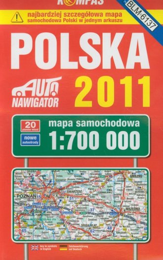 mapa samochodowa polski 2011 Polska 2011. Mapa samochodowa (1:700 000) | Księgarnia internetowa 