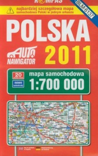Polska 2011. Mapa samochodowa (1:700 - okładka książki