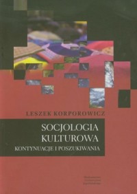 Socjologia kulturowa - okładka książki