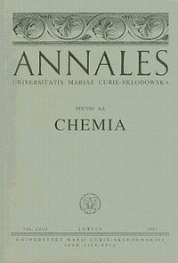 Annales UMCS, sec. AA (Chemia), - okładka książki