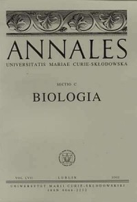 Annales UMCS, sec. C (Biologia), - okładka książki