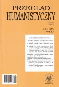 Przegląd humanistyczny 4(427) / - okładka książki