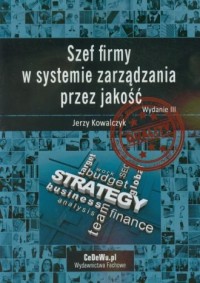 Szef firmy w systemie zarządzania - okładka książki