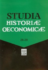 Studia historiae oeconomicae vol. - okładka książki