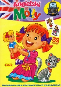 Angielski z Molly. kolorowanka - okładka książki