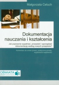 Dokumentacja nauczania i kształcenia - okładka książki