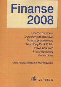 Finanse 2008 - okładka książki