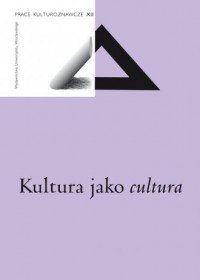 Kultura jako cultura - okładka książki