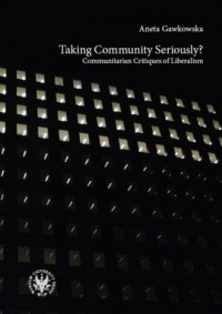 Taking Community Seriously? Communitarian - okładka książki