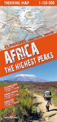 Africa the highest peaks 1:150 - okładka książki