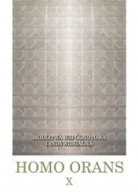 Homo orans. Tom 10. Modlitwa wspólnotowa - okładka książki