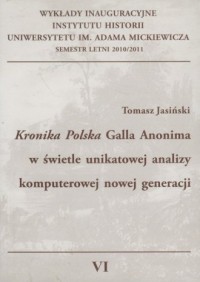 Kronika Polska Galla Anonima w - okładka książki