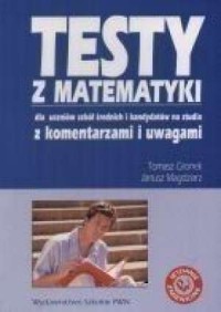 Testy z matematyki dla uczniów - okładka podręcznika