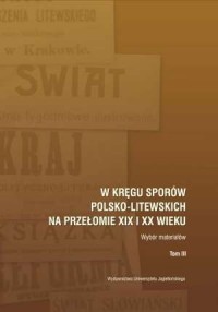 W kręgu sporów polsko-litewskich - okładka książki