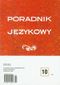 Poradnik językowy 10/2011 - okładka książki