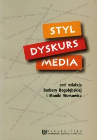 Styl dyskurs media - okładka książki