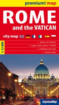 Rome and the Vatican city map (1:12 - okładka książki