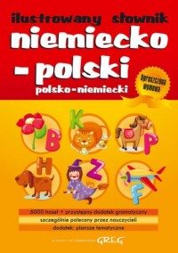 Ilustrowany słownik niemiecko-polski, - okładka książki