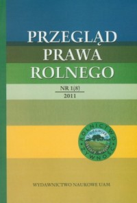 Przegląd Prawa Rolnego nr 1(8)/2011 - okładka książki
