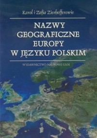 Nazwy geograficzne Europy w języku - okładka książki