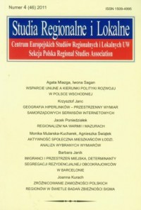 Studia Regionalne i Lokalne nr - okładka książki