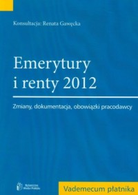 Emerytury i renty 2012 - okładka książki