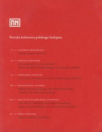 Poetyka kulturowa Polskiego Szekspira - okładka książki