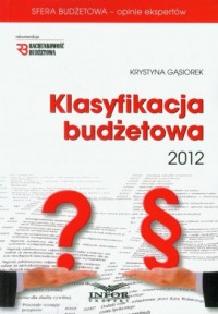 Klasyfikacja budżetowa 2012 (+ - okładka książki
