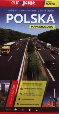 Polska. Foliowana mapa drogowa - okładka książki