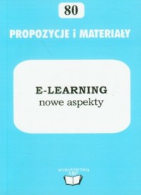 E-learning nowe aspekty - okładka książki