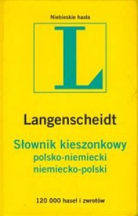 Słownik kieszonkowy polsko-niemiecki, - okładka podręcznika