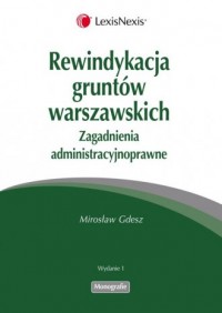 Rewindykacja gruntów warszawskich - okładka książki
