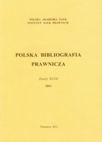 Polska Bibliografia Prawnicza 2011. - okładka książki